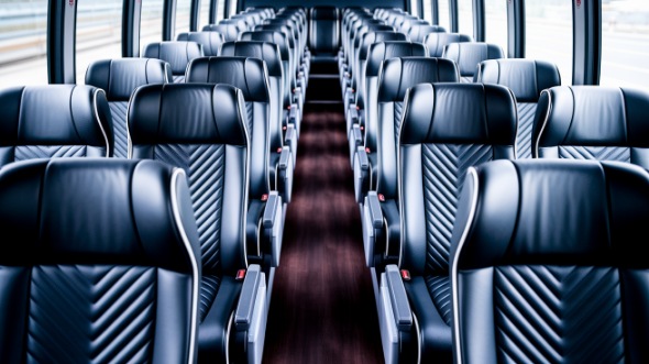 auburn 50 passenger charter bus inside