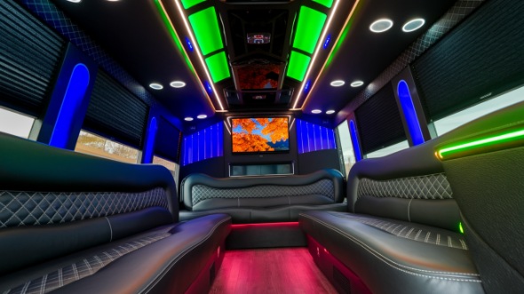 party bus rental interior kent