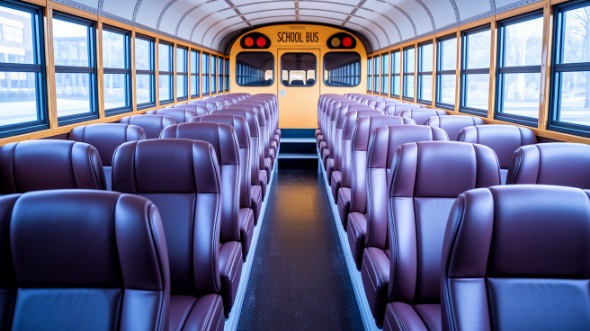 school bus rental interior kent